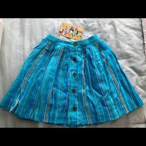 NEW Roxy rainbow teal skirt